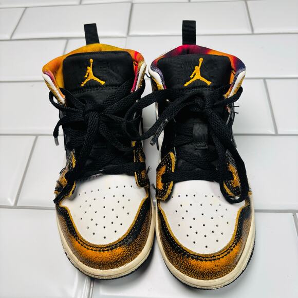 NIKE AIR JORDAN MID SE (TD) TODDLER ORANGE WEAR AWAY SIZE 10C DQ8420-071 - Picture 7 of 12